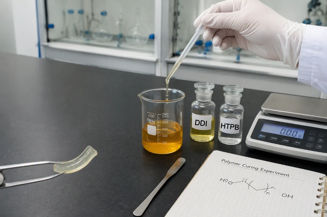 Dimeryldiisocyanaat (DDI) gebruikt als verharder voor HTPB-bindmiddelsystemen